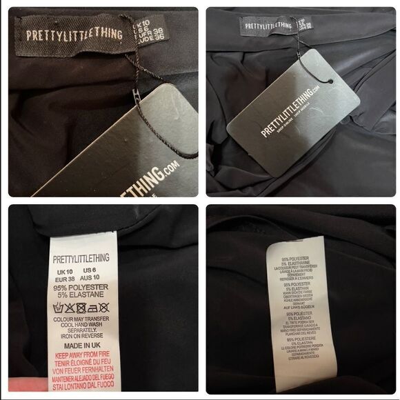 PrettyLittle Thing One Shoulder Cutout Black Dress Size 6 - Picture 15 of 15